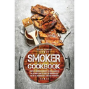A copy of Smoker Cookbook: Complete Smoker Cookbook for Real Barbecue, The Ultimate How-To Guide for Smoking Meat, The Art of Smoking Meat for Real Pitmasters - Paperback by Books by splitShops rests on a wooden surface. Tempting smoked ribs are arranged on a tray nearby, accompanied by a basting brush. The cover prominently displays the subtitle and author Roger Murphy’s name—offering an inviting gateway to expert tips and smoked meat recipes inside this essential smoking meats cookbook.