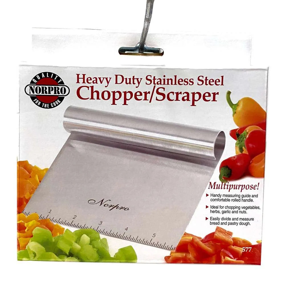 Heavy Duty Stainless Steel Bench Scraper and Chopper
