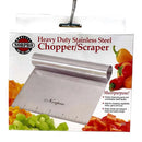 Stainless Steel Bench Scraper with Measurement Guide – Multipurpose Dough & Veggie Chopper at DDR BBQ Supply
