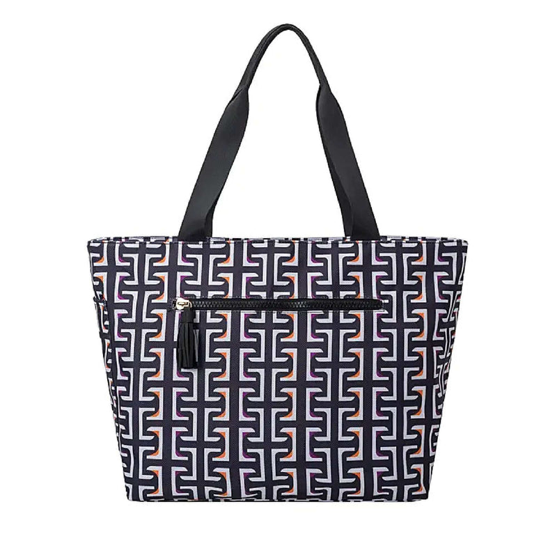 Tote N' Go - Large Tote - Geometric Black Vinrella/Faire