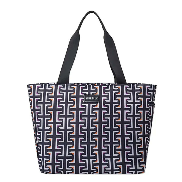 Tote N' Go - Large Tote - Geometric Black Vinrella/Faire