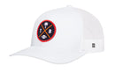 Show your Tampa Bay pride with the Haka Hat Tampa Bay Trucker Hat – Black TPA X Football Snapback. This signature Haka Hat style features a white mesh back and displays a round black, red, and yellow patch on the front with a palm tree, football, and the letters T and B. A logo tag on the side mesh panel adds extra style to this standout trucker hat.