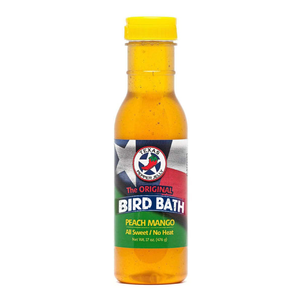 Texas Pepper Jelly Bird Bath Peach Mango Sweet - 12 oz