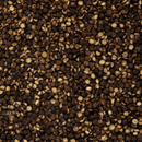 A close-up view of Texas Salt Co. Thick Hickory Smoked Peppercorns by Texas Salt Co. highlights their rough, textured surfaces and a mix of smoky brown and black shades.