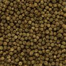 A close-up of Texas Salt Co. Green Peppercorns by Texas Salt Co. highlights their rough, wrinkled texture, a mix of green and brown hues, and suggests a fresh citrus aroma.