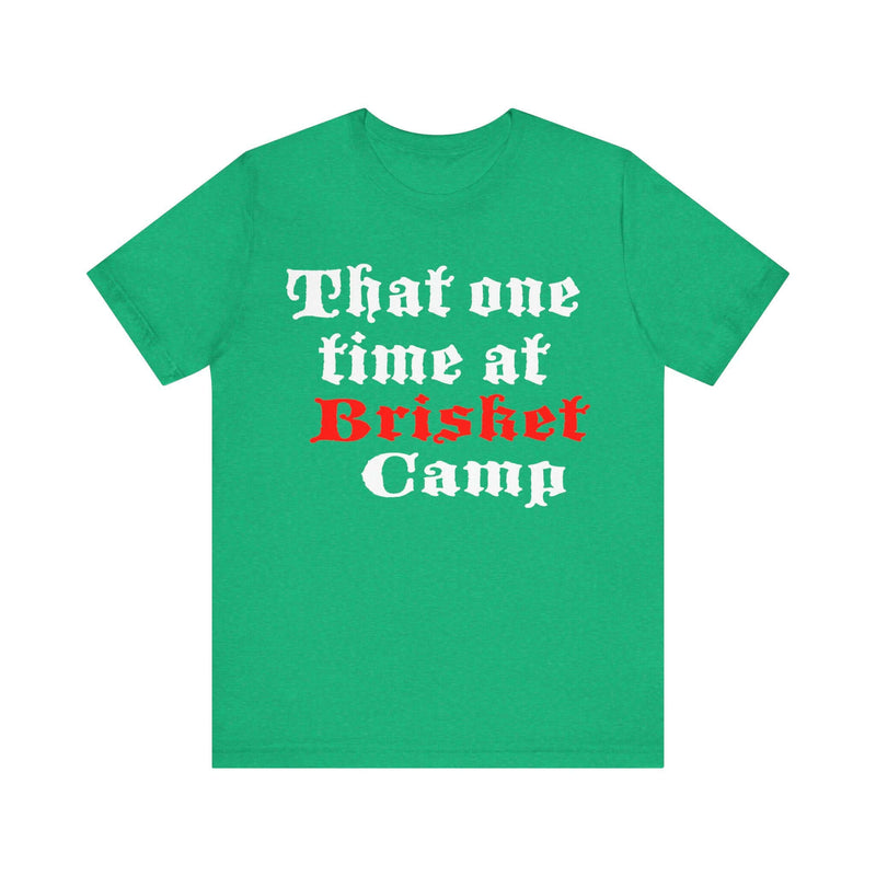 Unisex BBQ t-shirt worn by man and woman grilling together – premium fit, available at DDR BBQ Supply
