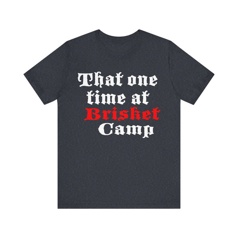 Unisex BBQ t-shirt worn by man and woman grilling together – premium fit, available at DDR BBQ Supply