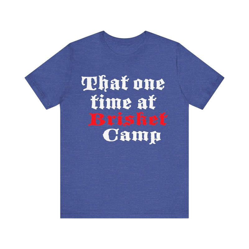 Unisex BBQ t-shirt worn by man and woman grilling together – premium fit, available at DDR BBQ Supply