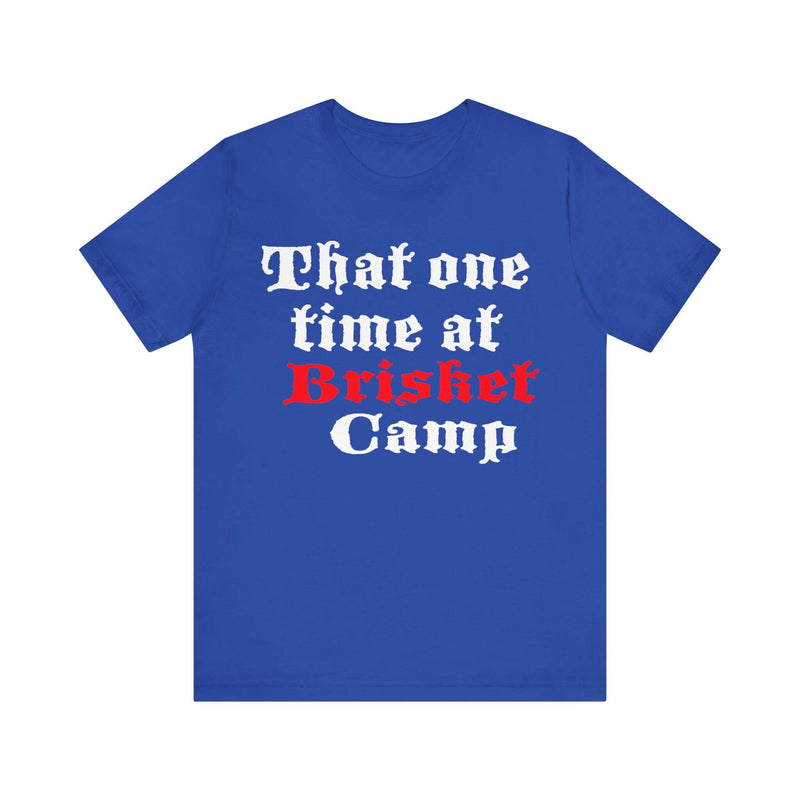 Unisex BBQ t-shirt worn by man and woman grilling together – premium fit, available at DDR BBQ Supply