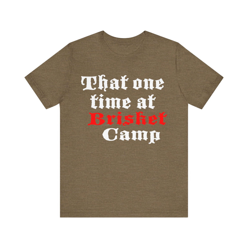 Unisex BBQ t-shirt worn by man and woman grilling together – premium fit, available at DDR BBQ Supply