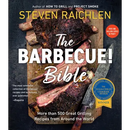 Cover of The Barbecue! Bible: More Than 500 Great Grilling Recipes from Around the World - Paperback by Books by splitShops, featuring grilled ribs on a wooden board with a knife, an award sticker, and text highlighting over 500 barbecue recipes and essential grilling techniques from around the world.