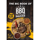 Book cover for The Big Book of BBQ Sauces: 212 Barbecue Sauces Straight from the Pitmaster – Paperback, by Frank Muller. Presented by Books by splitShops, this cover showcases a wooden platter topped with grilled meats, vegetables, and three sauce bowls on a dark wood background—ideal for barbecue enthusiasts eager to discover authentic BBQ sauce recipes.