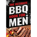 Book cover for The Ultimate BBQ Book for Men: 101 Things Every Barbecue Lover Should Know - Paperback by Books by splitShops, showcasing grilled meat and skewers on a wooden surface with smoke curling up against a black background—perfectly highlighting the essential barbecue techniques and expert grilling tips found inside.