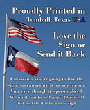 Two flags wave against a blue sky. Lone Star Art’s “If You Have To Ask If It’s Too Early To Drink Beer - Metal Sign” is great funny bar décor or a unique housewarming gift, with satisfaction guarantee and recycling policy.