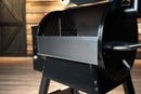 Pimp My Grill® Bodyguard Stainless Steel Grease & Paint Protector installed inside the barrel of a pellet grill.