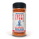 Tuffy Stone Classic BBQ Rub Sweet Heat bottle with bold BBQ seasoning for pork, chicken, beef, and vegetables