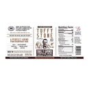 Tuffy Stone Daily Grind Coffee Rub bottle with rich coffee and cocoa blend for bold BBQ flavor on beef, pork, and chicken Ingredient label