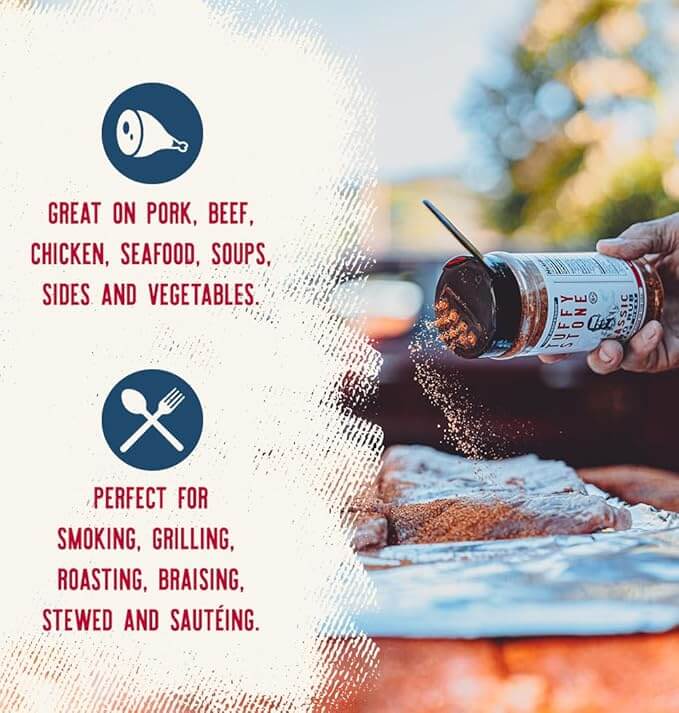 Tuffy Stone Daily Grind Coffee Rub bottle with rich coffee and cocoa blend for bold BBQ flavor on beef, pork, and chicken