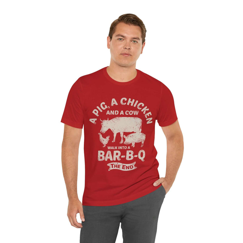 Walk Into a BBQ unisex grilling t-shirt for men and women – DDR BBQ Supply