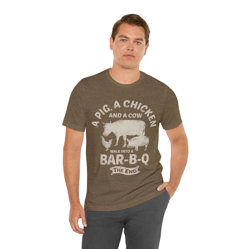 Walk Into a BBQ unisex grilling t-shirt for men and women – DDR BBQ Supply