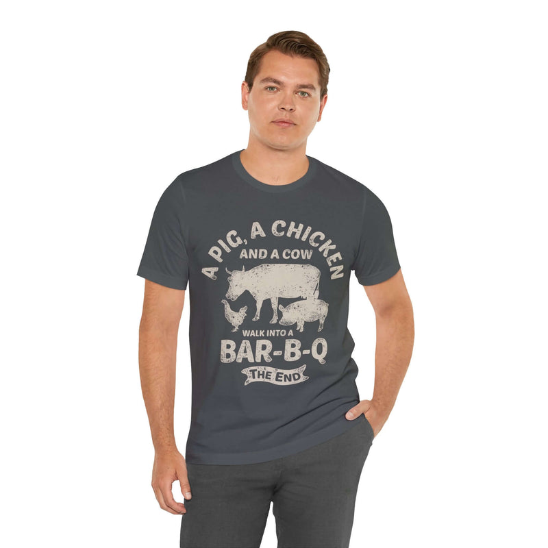 Walk Into a BBQ unisex grilling t-shirt for men and women – DDR BBQ Supply