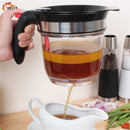 XL Gravy Fat Separator Measuring Cup with Bottom Release Strainer