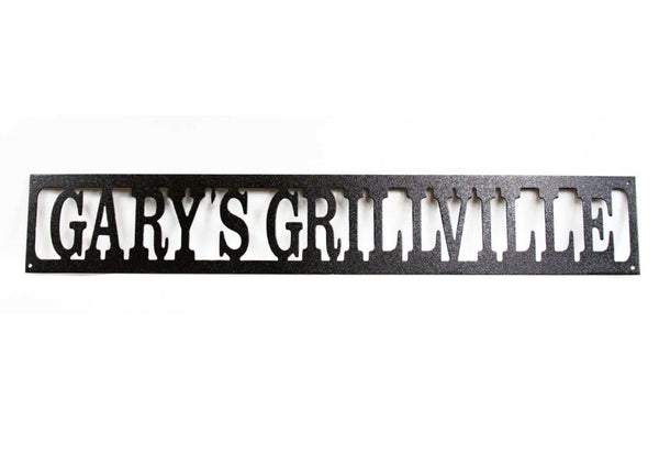 Custom Grillville Metal BBQ Sign DDR Fab