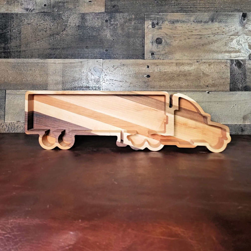 Truck 18 Wheeler Wood Tray Two Acre Woodworks