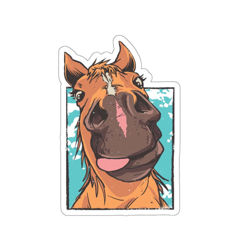 Funny Horse Face Horse Sticker DDR Fab