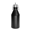 Polar Camel 64 oz insulated growler with swing-top lid in stainless steel or black for hot or cold drinks at DDR BBQ Supply