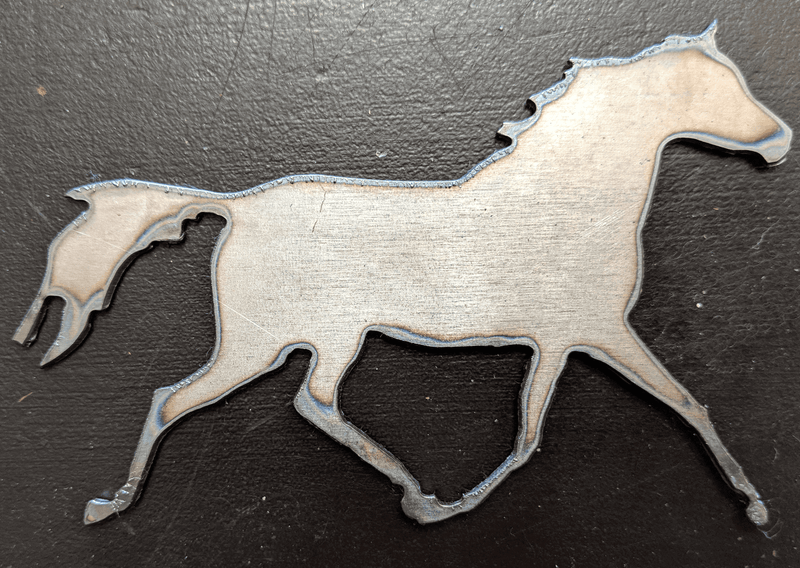 Running Horse Raw Metal Cutout DDR Fab