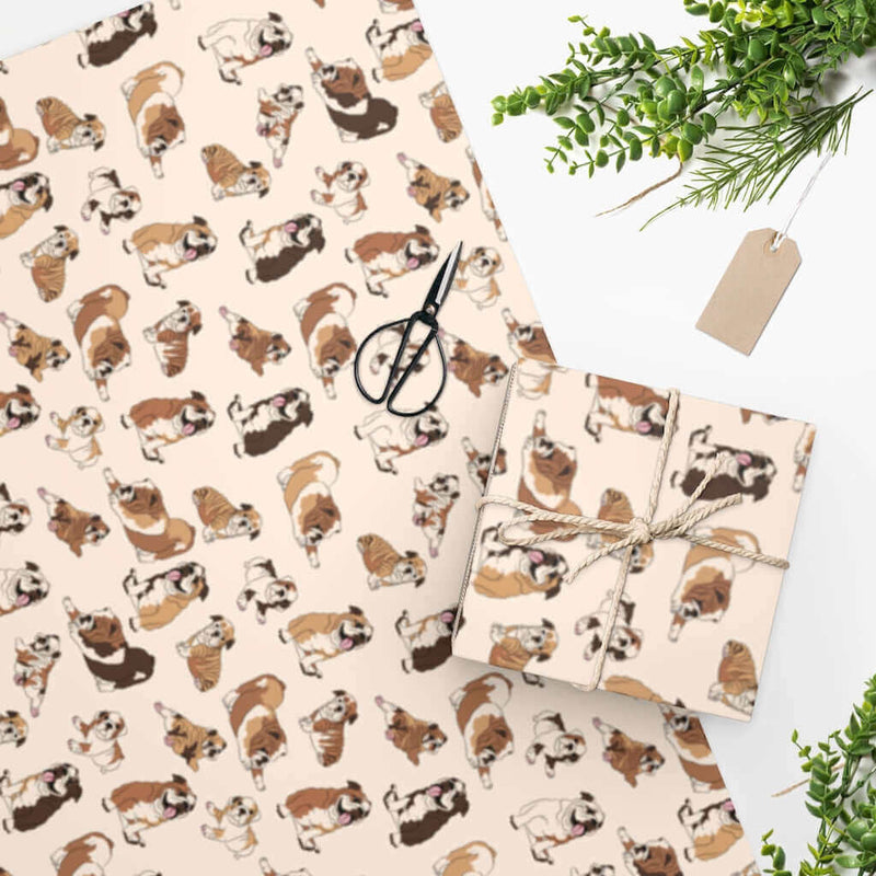 Wrapping Paper English Bulldog DDR Fab