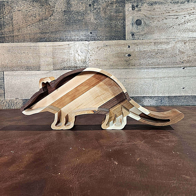 Texas Armadillo Wood Tray Two Acre Woodworks