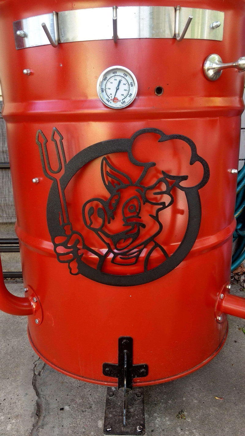 BBQ Cartoon Pig Metal Sign DDR Fab