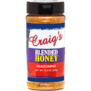 Craig’s Blended Honey Seasoning 12.5 oz shaker with sweet and spicy flavor for ribs, pork, poultry, and roasted vegetables