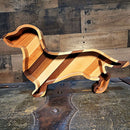 Handcrafted wood Dachshund tray for dog lovers – great as a charcuterie board or decorative catch-all