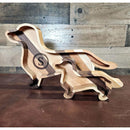 Handcrafted wood Dachshund tray for dog lovers – great as a charcuterie board or decorative catch-all
