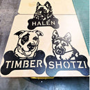 Custom Dog Portrait Metal Sign DDR Fab