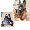 Custom Dog Portrait Metal Sign DDR Fab