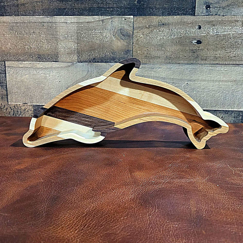 Dolphin Wood Tray Two Acre Woodworks