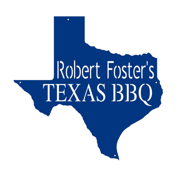 Custom Texas BBQ Metal Sign DDR Fab