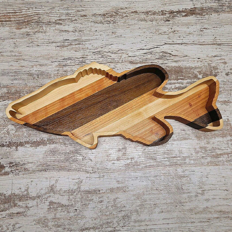 Fish Wood Tray Two Acre Woodworks