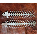 Flat stainless steel BBQ skewers, ideal for kabobs and available with personalization option