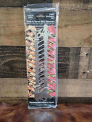 Flat stainless steel BBQ skewers, ideal for kabobs and available with personalization option in package
