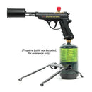 GrillBlazer Su-VGun and propane bottle stand for high-heat searing, sous vide, and charcoal ignition