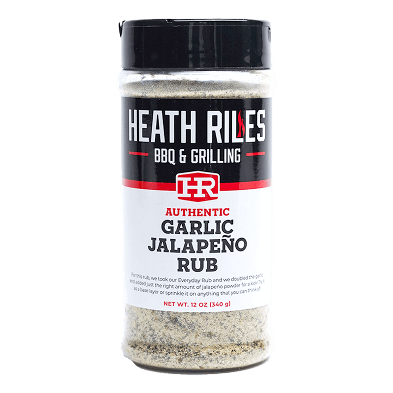 Heath Riles Garlic Jalapeño Rub – Bold Garlic & Spicy Jalapeño BBQ Seasoning for Grilling, Smoking, and Roasting