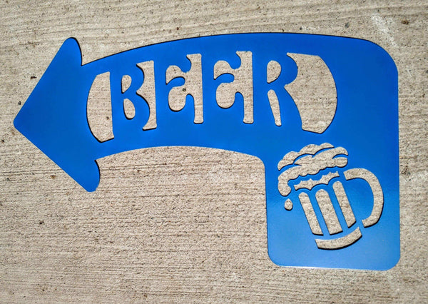 Beer Arrow Metal BBQ Sign DDR Fab