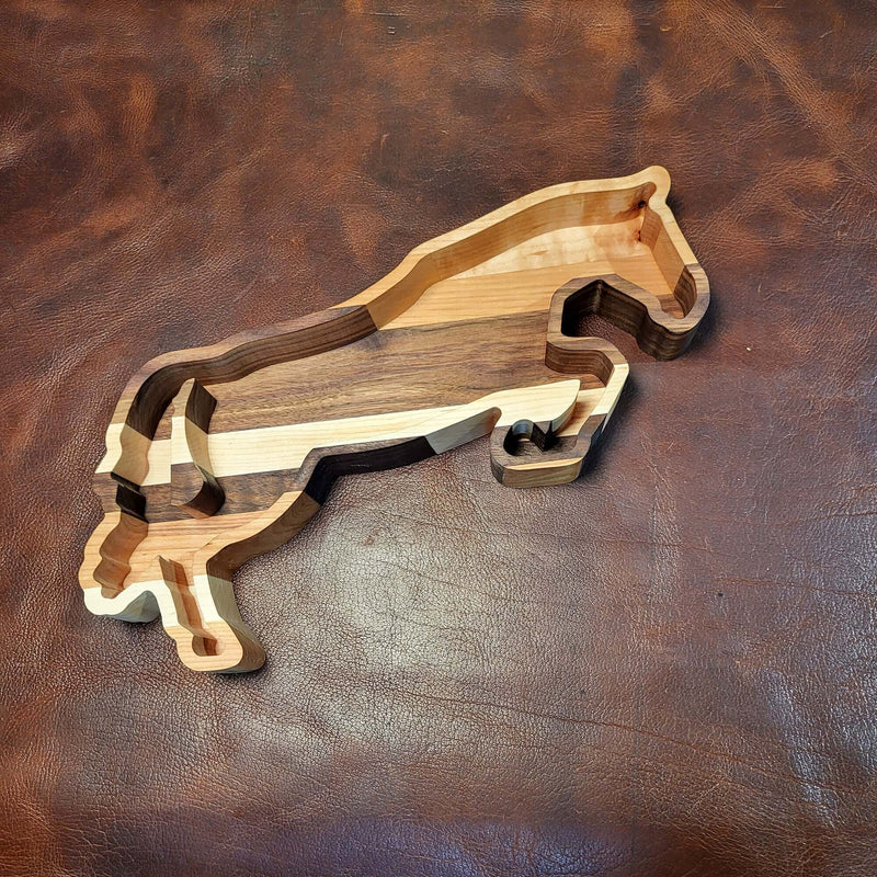 Jumping Horse Wood Tray Two Acre Woodworks