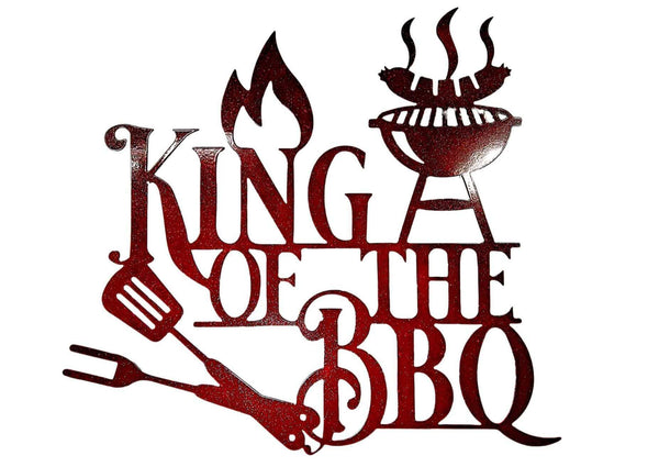 King of the BBQ Metal Barbecue Sign DDR Fab