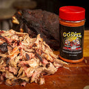 Meat Church The Gospel All Purpose BBQ Rub – 14 oz bottle with red southwestern-style seasoning, available at DDR BBQ Supply